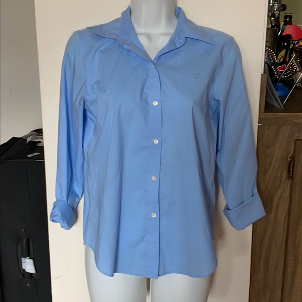 Ralph Lauren petite long sleeve button down shirt